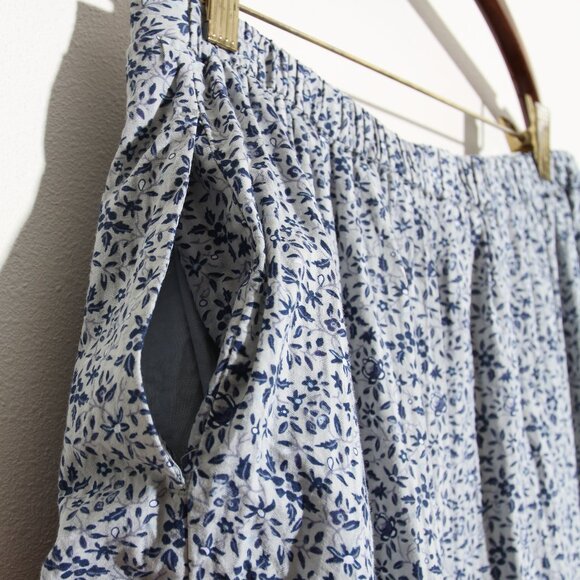 Madewell Button-Front Tiered Maxi Skirt in Florentine Floral Ditsy Blue Sz Small - Picture 8 of 12